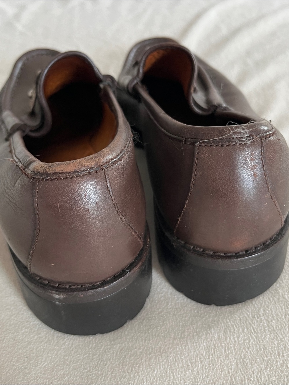 Gucci Brown Classic Horsebit Loafers Size Womens 9 - Picture 10 of 12